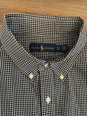 Ralph Lauren 100% cotton Men’s plaid long sleeves button down Shirt size xL